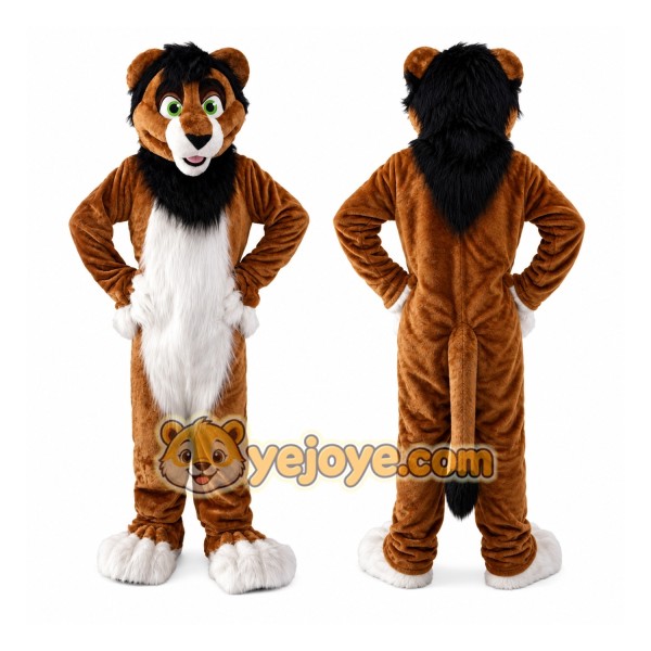 Brown Lion Mascot Costume