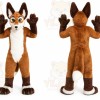 Brown Long Fur Wolf Dog Fursuit Mascot Furry Costume