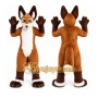 Brown Long Fur Wolf Dog Fursuit Mascot Furry Costume