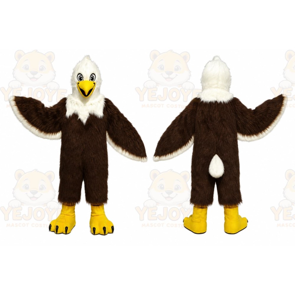 Brown Long-Haired Eagle Mascot Costume