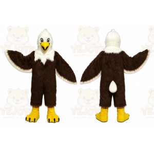 Brown Long-Haired Eagle Mascot Costume