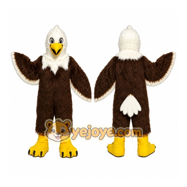 Brown Long-Haired Eagle Mascot Costume