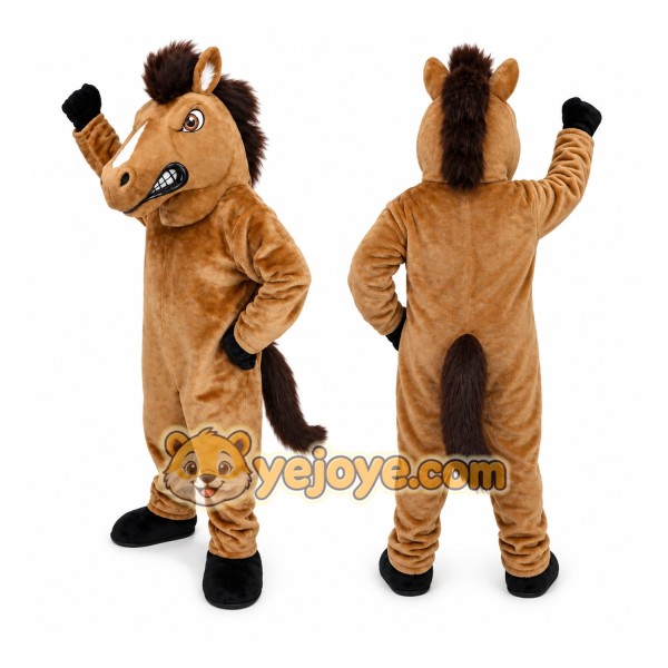 Brown Mustang Horse Mascot Costume