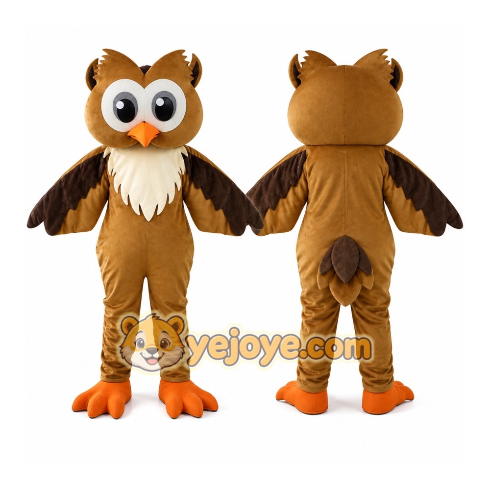 Brown Owl Mascot Costume for Adult Brown Owl Mascot Costume for Adult