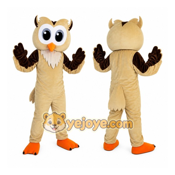 Brown Owl Mascot Costume