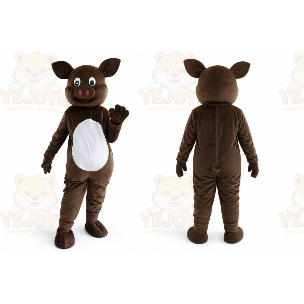 Brown Pig Mascot Costume