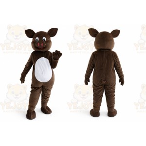Brown Pig Mascot Costume