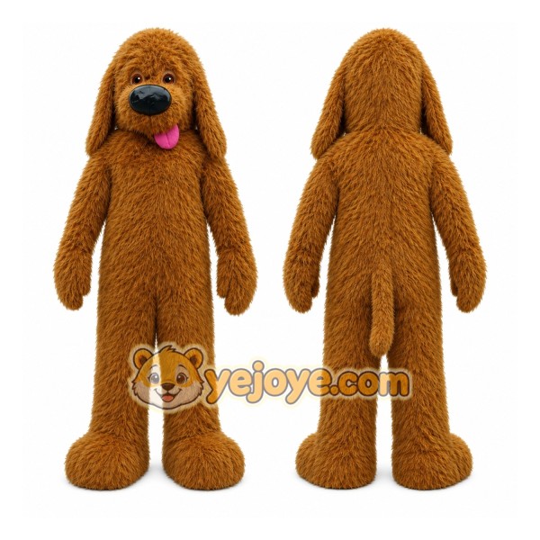 Brown Poodle Dog Mascot Costume