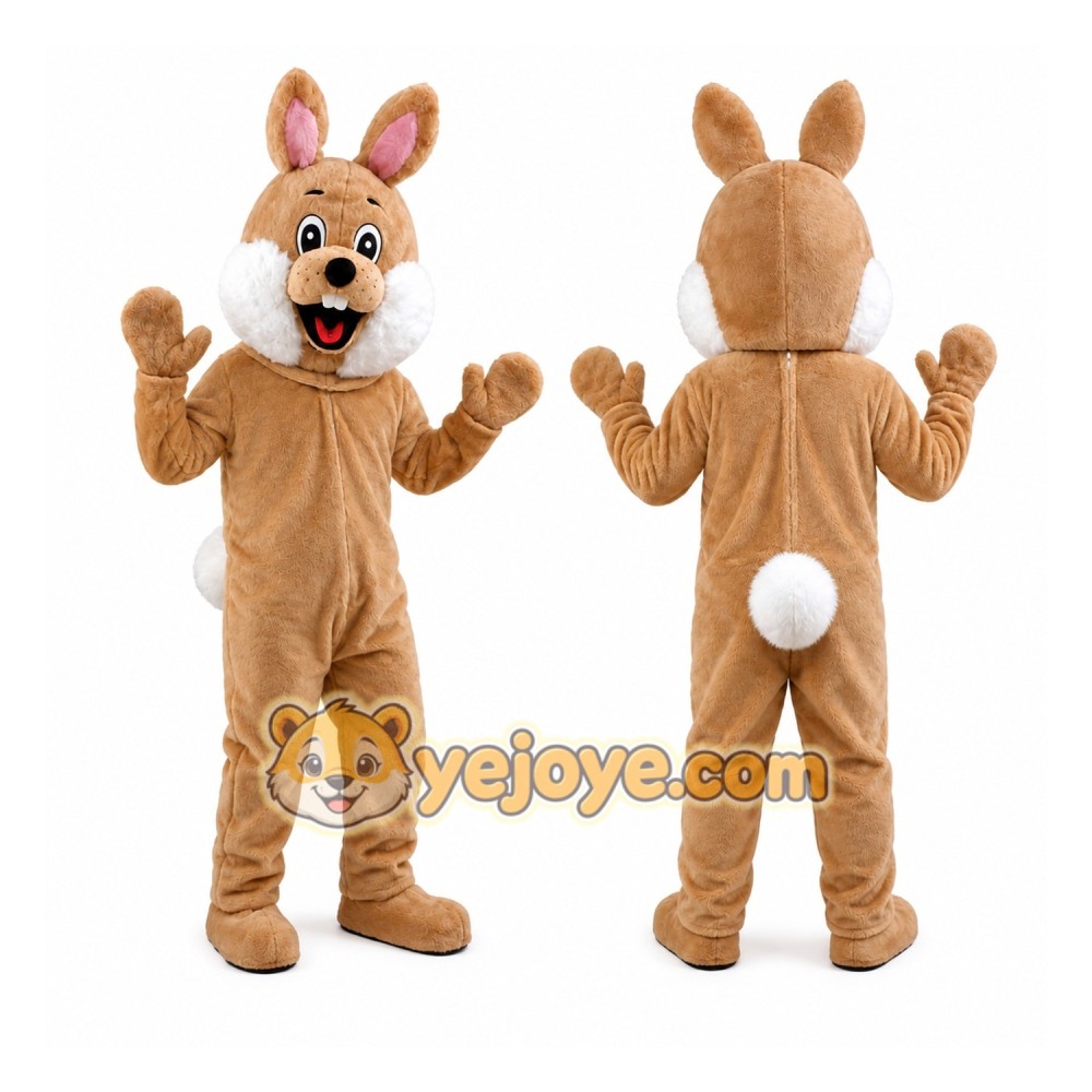 Brown Rabbit Mascot Costume Brown Rabbit Mascot Costume