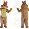Brown Rabbit Cartoon Mascot Costume