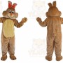 Brown Rabbit Cartoon Mascot Costume