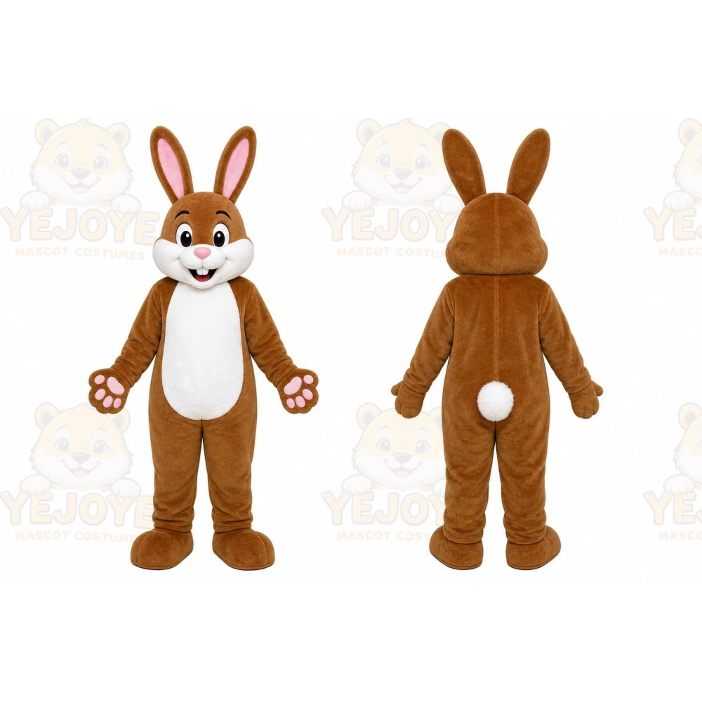 Brown Rabbit Mascot Costume