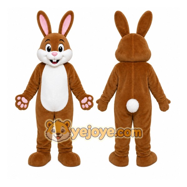 Brown Rabbit Mascot Costume
