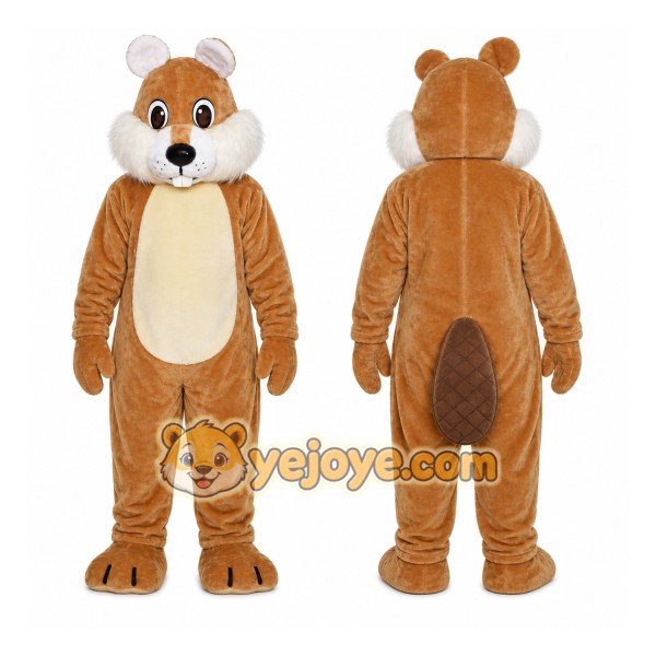 Brown Beaver Mascot Costume