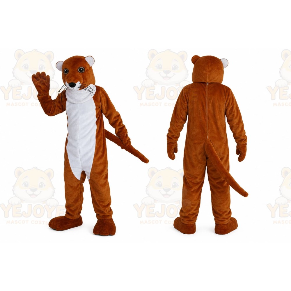 Brown Weasel Stoat Mascot Costume for Adult