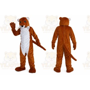 Brown Weasel Stoat Mascot Costume for Adult