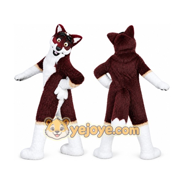 Brown Wolf Mascot Costume