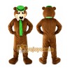 Brown Yoga Bear Cartoon Mascot Costume Brown Yoga Bear Cartoon Mascot Costume