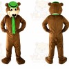 Brown Yoga Bear Cartoon Mascot Costume