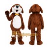 Buddy White & Brown Dog Mascot Costume Buddy White & Brown Dog Mascot Costume