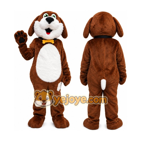 Buddy White & Brown Dog Mascot Costume