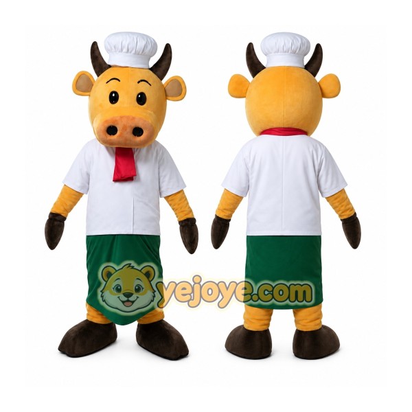 Calf Bull Cow Chef Mascot Costume