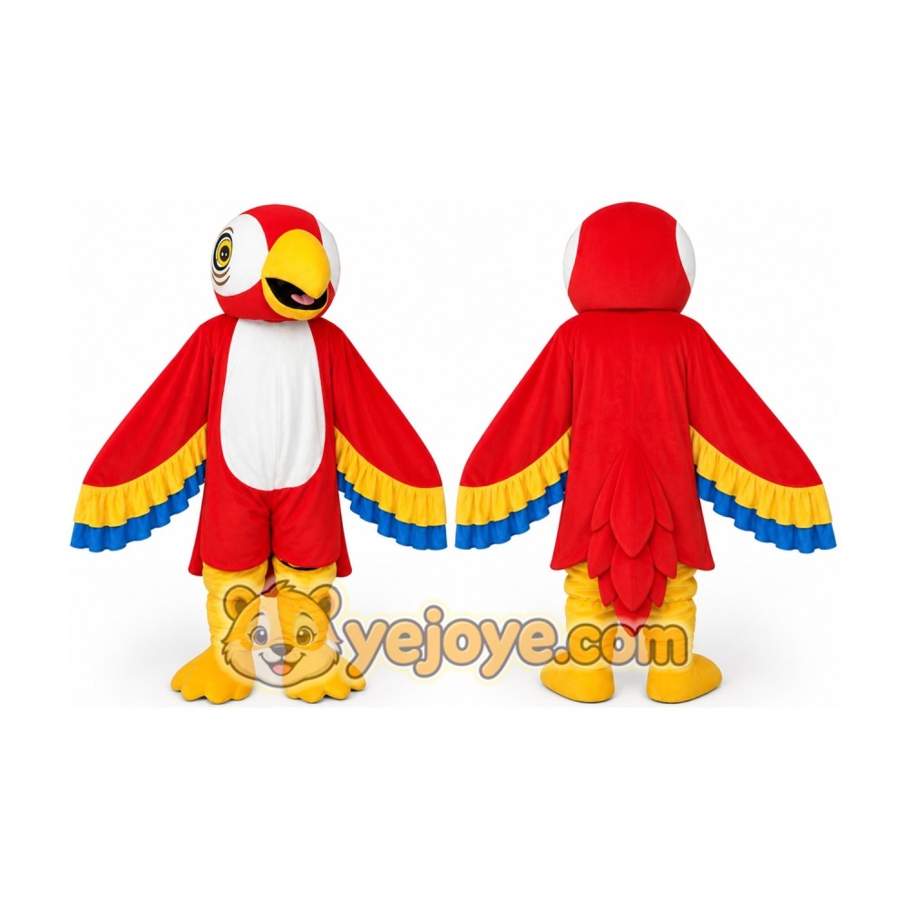 Carnival Red Parrot Adults Mascot Costume Carnival Red Parrot Adults Mascot Costume