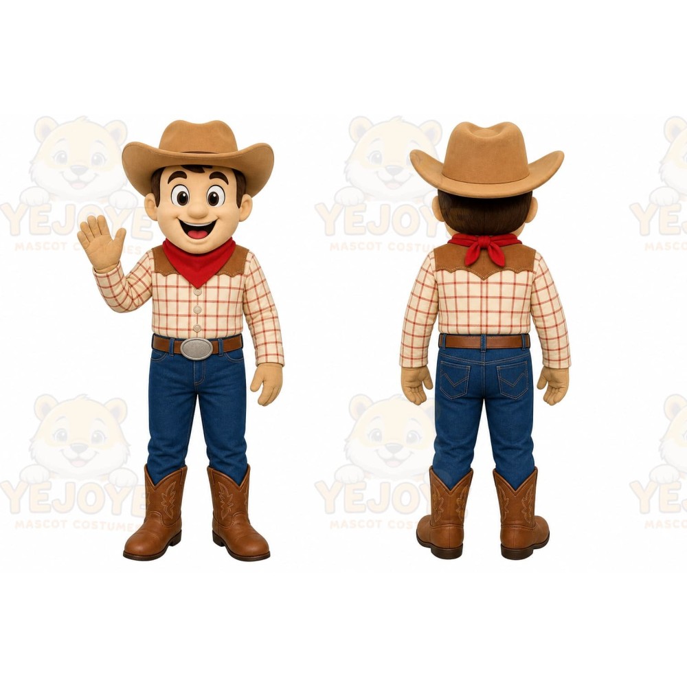 Cartoon Cowboy Mascot Costume