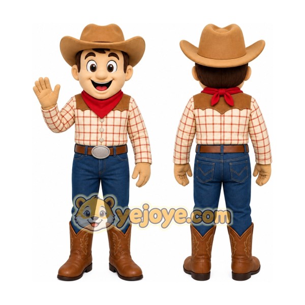 Cartoon Cowboy Mascot Costume