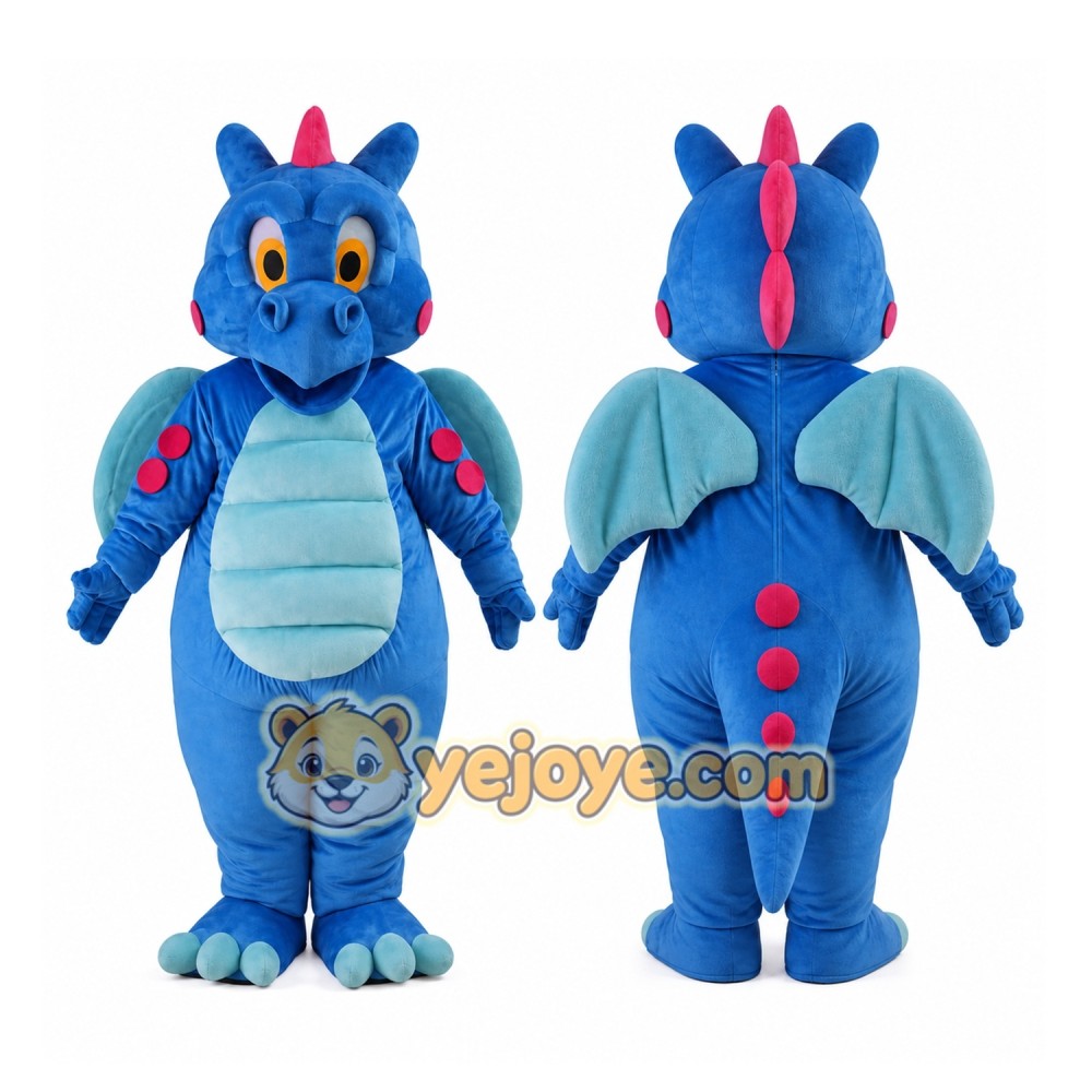 Blue Dragon Mascot Costume