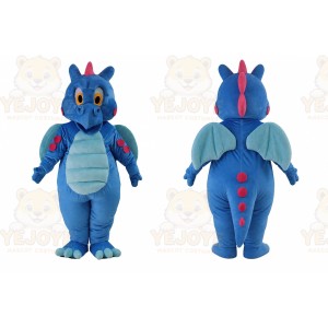 Cartoon Dragon Blue Dinosaur Mascot Costume