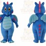 Cartoon Dragon Blue Dinosaur Mascot Costume