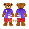 Cartoon Star Vest Plush Brown Bear Mascot Costume Cartoon Star Vest Plush Brown Bear Mascot Costume