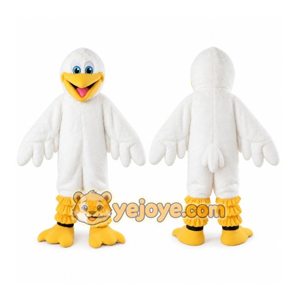 Cartoon White Bird Mascot Costume
