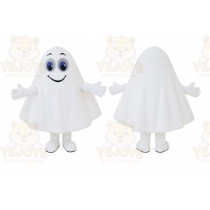 Cartoon White Ghost Mascot Costume