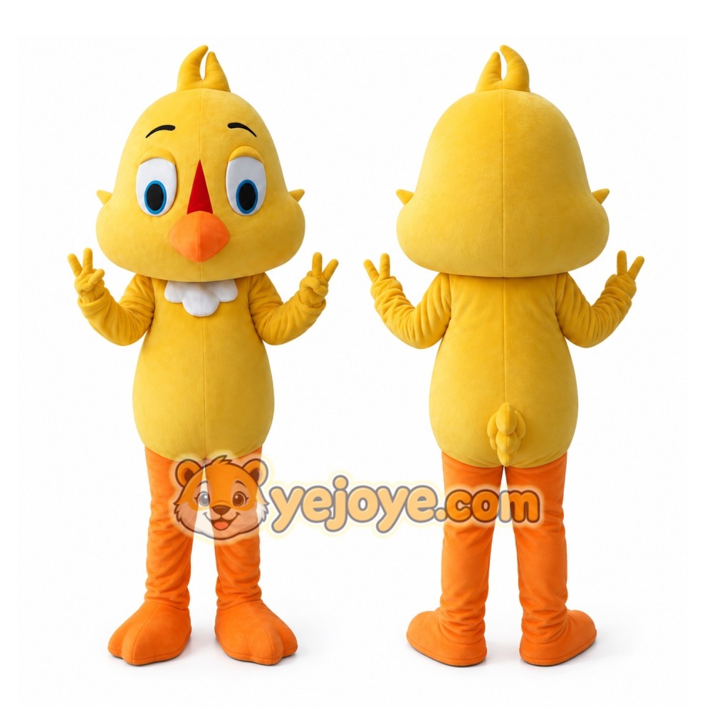 Cartoon Yellow Chick Little Birds Mascot Costume Cartoon Yellow Chick Little Birds Mascot Costume
