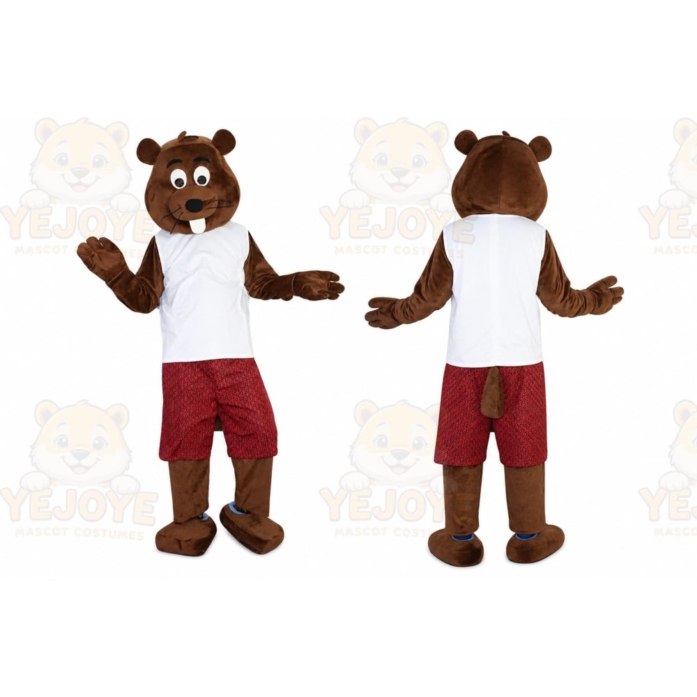 Castor Fiber Beaver Mascot Costume for Adult