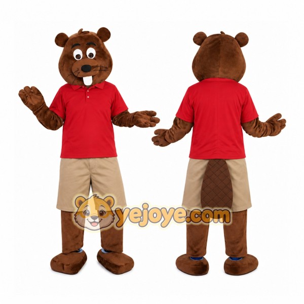 Castor Fiber Beaver Mascot Costume for Adult