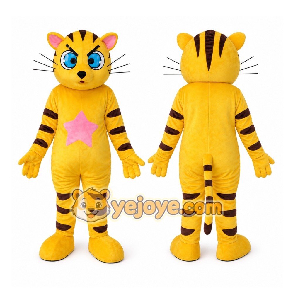 Cat Dapple Adult Cartoon Mascot Costume Cat Dapple Adult Cartoon Mascot Costume