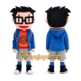 Character Adult Glasses Boy Mascot Costume