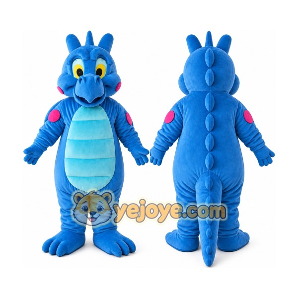 Character Blue Dinosaur Mascot Costume