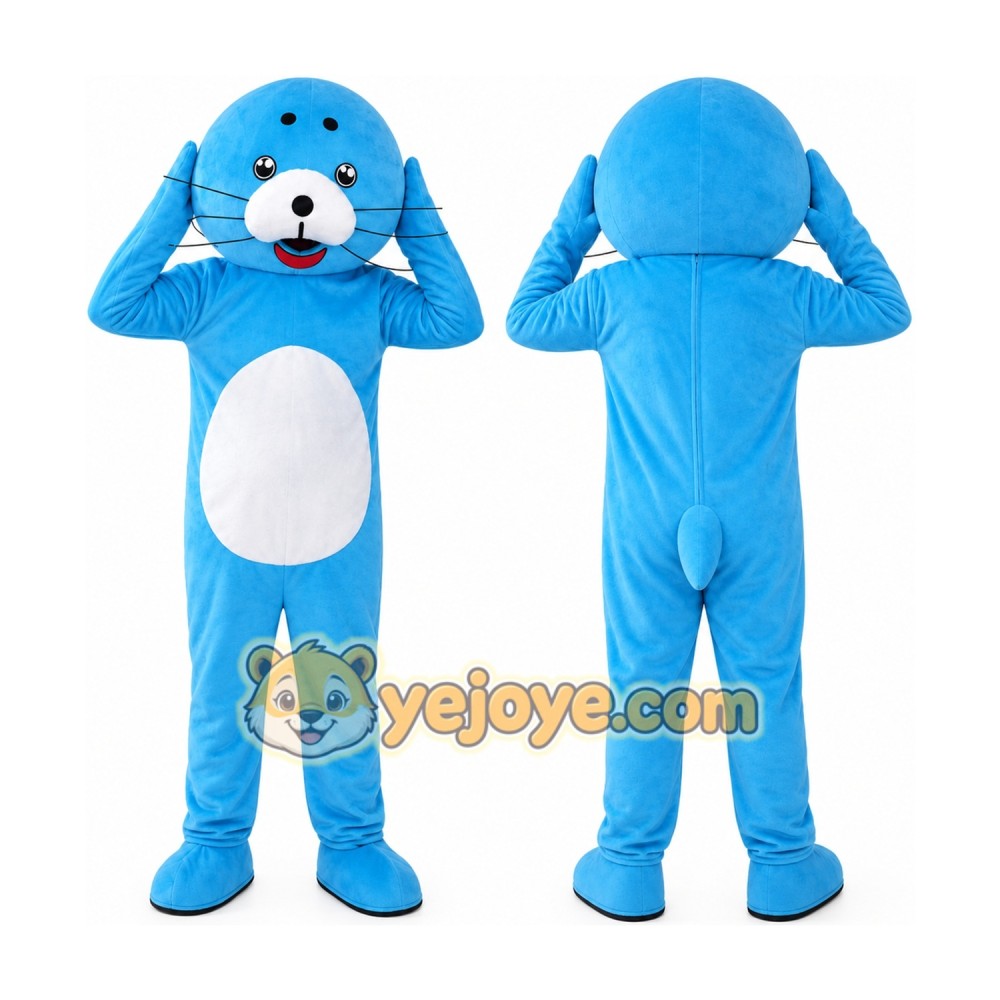 Blue Seal Mascot Costume Blue Seal Mascot Costume