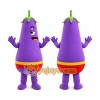 Chili Eggplant Mascot Costume Vegetables Cartoon Chili Eggplant Mascot Costume Vegetables Cartoon