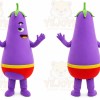 Chili Eggplant Mascot Costume Vegetables Cartoon