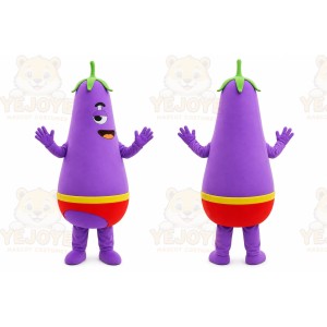 Chili Eggplant Mascot Costume Vegetables Cartoon