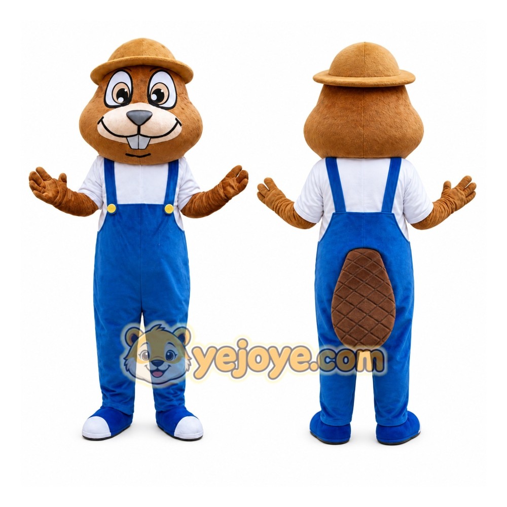 Brown Beaver Mascot Costume Brown Beaver Mascot Costume