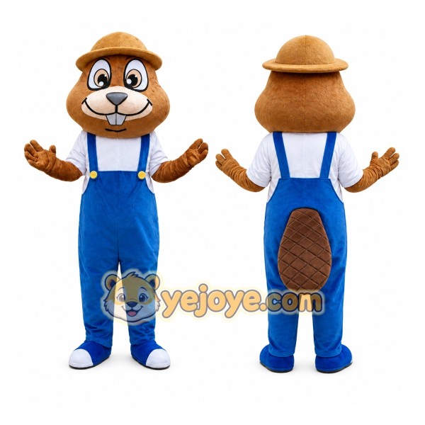 Brown Beaver Mascot Costume