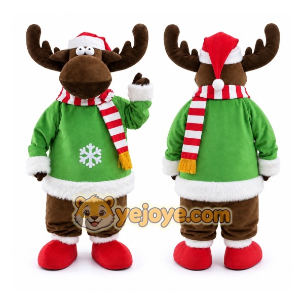 Christmas Deer Elk Mascot Costume