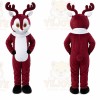 Christmas Deer Mascot Costume Red Nose Deer
