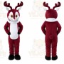 Christmas Deer Mascot Costume Red Nose Deer